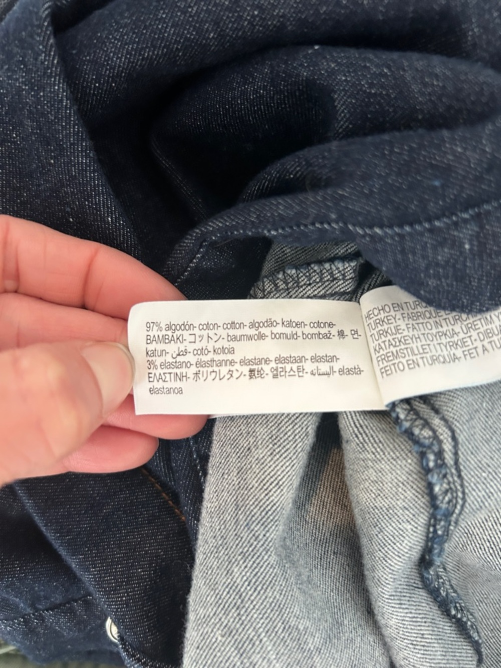 Zara Denim Ruched Midi Dress size XS - Picture 8 of 8